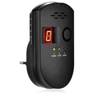 OEM Detectores De Gas, Alarma Para Glp/gas Natural/gas Ciudad, Con Alarma Sonora Y Pantalla Digital Led, Monitor De Metano, Propano Y Butano (negro)