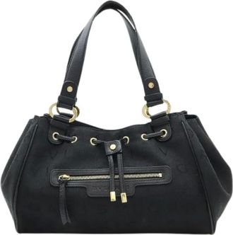 Bulgari Pre-owned Handbags, female, Black, Size: ONE SIZE Pre-owned Canvas Shoulder Bag