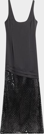 Ramy Brook Blossom Sleeveless Sequin Net Gown