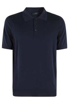 Fay Cotton Knit Polo Shirt