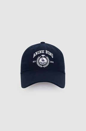 Anine Bing Jeremy Collegiate Baseball Cap in Navy Blue at Nordstrom