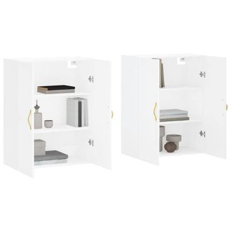 Berkfield Home Wall Mounted Cabinets 2 pcs White 69.5x34x90 cm