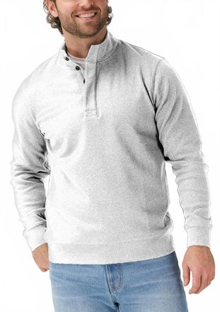 The Normal Brand Puremeso Everyday Button Pullover In Stone
