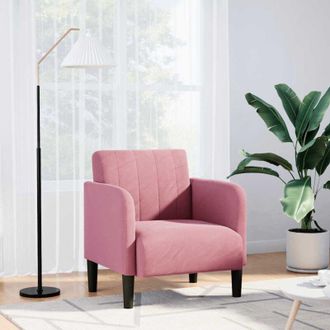 vidaXL Sill&oacute;n Con Reposabrazos Terciopelo Rosa 54 Cm Vidaxl