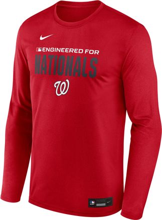 Nike Washington Nationals Authentic Collection Team Issue Nike Mens Dri-FIT MLB Long-Sleeve T-Shirt in Red | 02TJ62QWTL-JE6