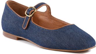 Seychelles Shea Denim & Leather Mary Jane Flat