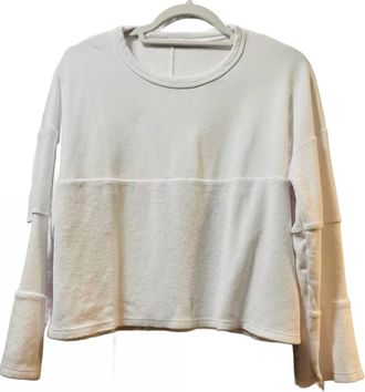 Stateside Womens Terrycloth Pullover Top In White