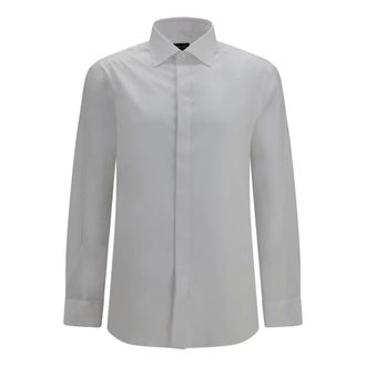 Giorgio Armani Camicia Morbida in Cotone - - Shirts - Uomo - Bianco - 3XL