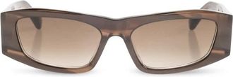 Balenciaga Nano Rectangle AF Zonnebril - Dames - Zonnebrillen - Bruin - ONE Size - Nylon - Accessoires