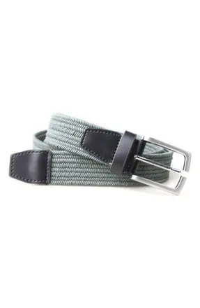 PX Los Angeles Stretch Braided Belt in Green at Nordstrom Rack, Size 38