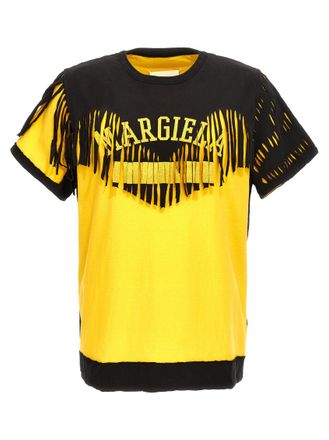 Maison Margiela Yellow Graphic Crew Neck T-Shirt