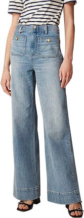 Generic Palazzo Trousers Womens Jeans with Pockets Straight Jeans High Waist Denim Wide Leg Trousers Baggy Jeans Large Size Jeans Flared Trousers Y2k Trousers