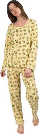 Leveret Womens Loose Fit Cotton Matching Family Pajamas, Animal & Nature Prints in Avocado at Nordstrom, Size X-Small