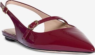 Stuart Weitzman Spitze Lackleder-Riemchenballerinas Emilia 5