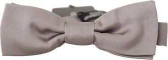 Dolce & Gabbana Zilveren Zijden Verstelbare Hals Papillon Stropdas - Heren - Accessoires - Grijs - ONE Size - Accessoires