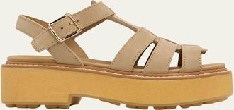 Prada 55mm Stride Suede Platform Fisherman Sandals