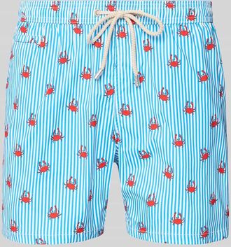 MC2 Saint Barth Badeshorts mit elastischem Bund und Kordelzug in Dunkelblau, Gr&ouml;&szlig;e M