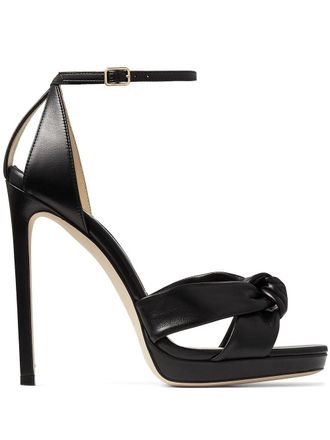 Jimmy Choo London Rosie 120mm knotted sandals - Black
