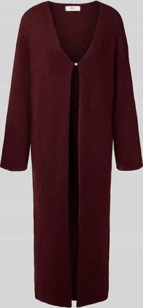 Gina Tricot Strickmantel mit Knopfverschluss in Bordeaux, Größe M