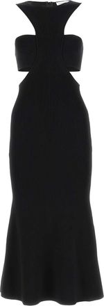 Alexander McQueen Alexander Mcqueen Black Viscose Blend Dress