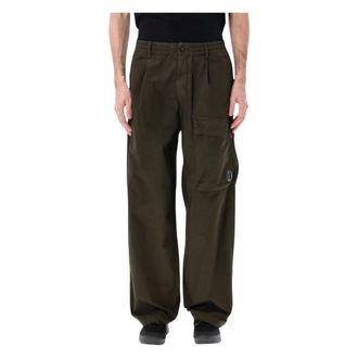 C.P. Company Wide Trousers, male, Green, Size: M Microreps Cargo Pants