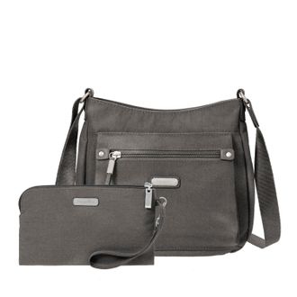 Baggallini Womens Uptown Bagg Crossbody Bag with RFID Phone Wristlet