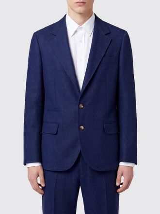 Brunello Cucinelli Blazer monopetto in pura lana con rever e tasche a patta