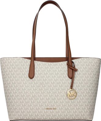 Michael Kors Schoudertas van stof - Dames - Shoppers - Beige - ONE Size - Tassen