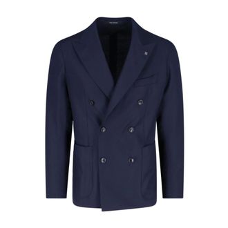 Tagliatore Jassen, Heren, Blauw, S, Double-Breasted Blazer