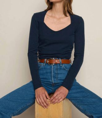 Nation Ltd Millie Long Sleeve Tee In Night Sky