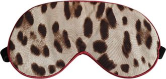 Dolce & Gabbana Brown Leopard Print Silk Women Accessory Sleep Eye Mask