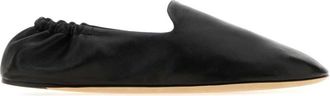 The Row Black Leather Loafers