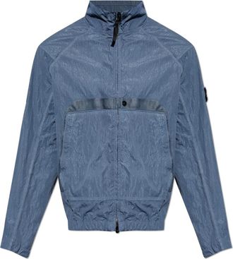 Stone Island Jas met logopatch - Heren - Zomerjassen - Blauw - XL - Jassen
