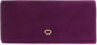 Gianvito Rossi Monica Clutch Bag in Purple Suede at Nordstrom