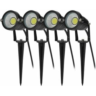 OEM 4 Piezas De Luz De Estaca Para Exteriores Cob 5w 220v Ip65 Impermeable Ajustable Led Reflector L&aacute;mpara De Jard&iacute;n Iluminaci&oacute;n De Caminos Plantas Balc&oacute;n