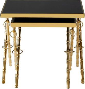 Premier Housewares Interiors by Premier Contemporary Design Set Of 2 Nesting Tables, Versatile Side Tables, Elegant And Functional Square Tables