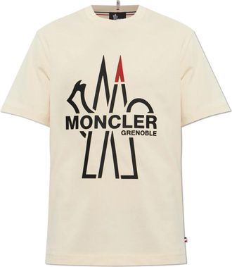Moncler Apr&egrave;s-Ski T-shirt - Heren - T-shirts - Beige - S - Katoen - Tops