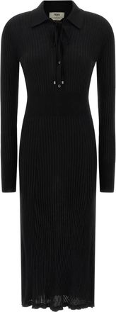 Fendi Essential ribbed-knit dress - Black