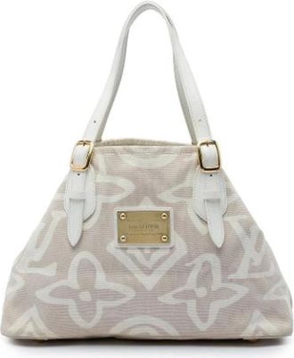 Louis Vuitton Pre-owned Tahitienne Cabas PM - Dames - Vintage Schoudertas - Beige - ONE Size - Leer - Vintage