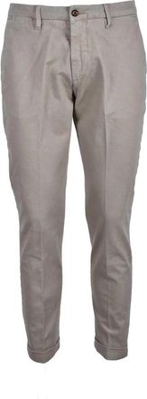 Laboratori Italiani Slim-Fit Beige Trousers With Classic Waistband And Tapered Leg