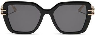 DIFF Eyewear Dasha 50mm Square Sunglasses in Black /Grey at Nordstrom