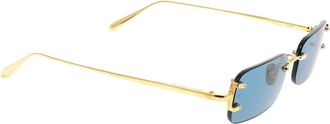 Linda Farrow Stijlvolle zonnebril voor modieuze looks - unisex - Zonnebrillen - Geel - ONE Size - Accessoires