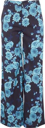 Lords of Harlech Phillis Wide Leg Tailored Pant in Serious Floral Navy at Nordstrom, Size 10
