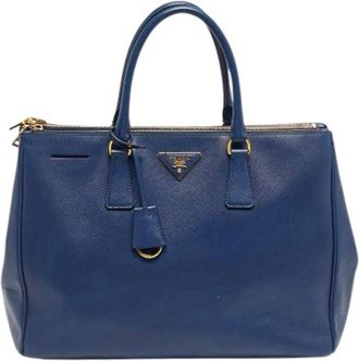 Prada Pre-owned Handbags, female, Blue, Size: ONE SIZE Pre-owned Vintage Leather Handbag
