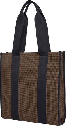 Ted Baker MALLICK CHECK WOOL FABRIC NORTH WEST TOTE BLACK