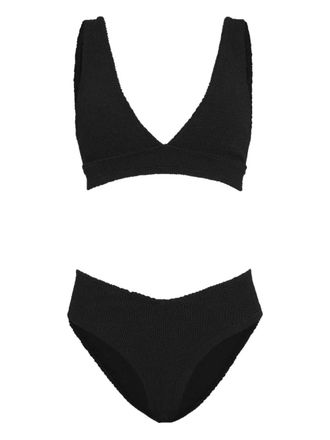 Hunza G Angel textured-finish bikini set - women - Polyamide/Elastane - One Size - Black