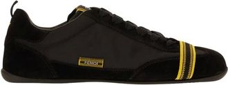Fendi Schoenen, Dames, Zwart, 40 EU, Leer, Wrap Trainers