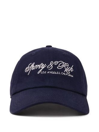 Sporty & Rich International script baseball cap - Blue