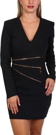 Elisabetta Franchi Jurken > Dagjurken > Midijurken - Dames - Korte kleedjes - Zwart - XL - Kleedjes
