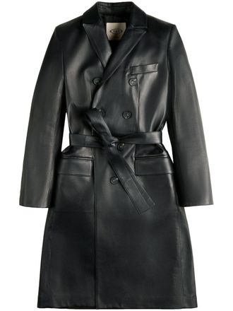 Tod's Trench in pelle - Nero
